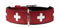 Hunter Swiss Kreuz Halsband Rot Hals 47-54cm, Breite: 3.9cm